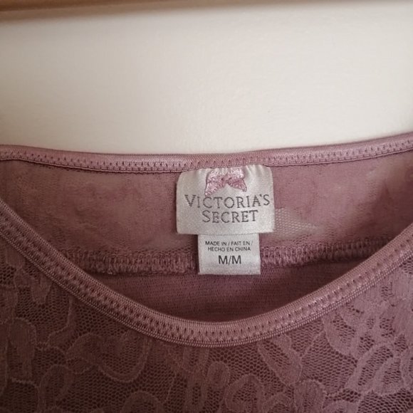 Victoria's Secret Lace Purple Flowy Lingerie Slip ￼ - Picture 4 of 12